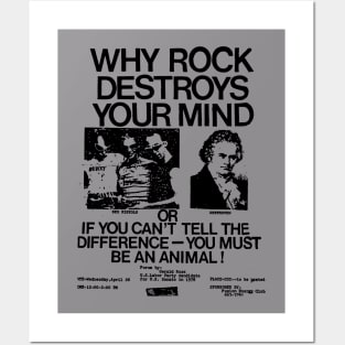 Why rock destroys your mind Posters and Art